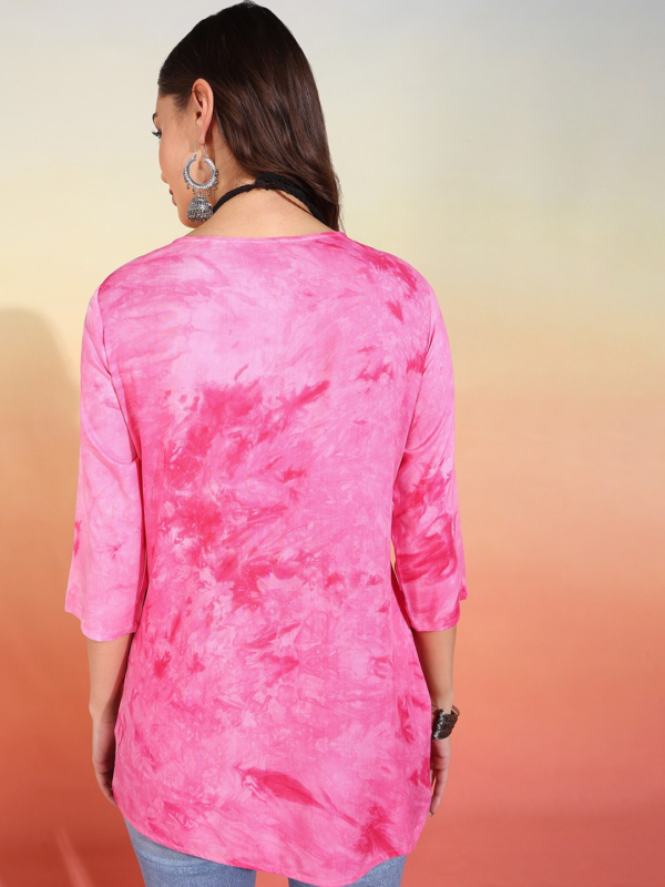 Tie Dye Printed Short Kurti - Image 4