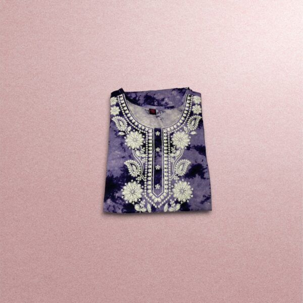 Trending Tie Dye Printed Long Kurti - Image 2