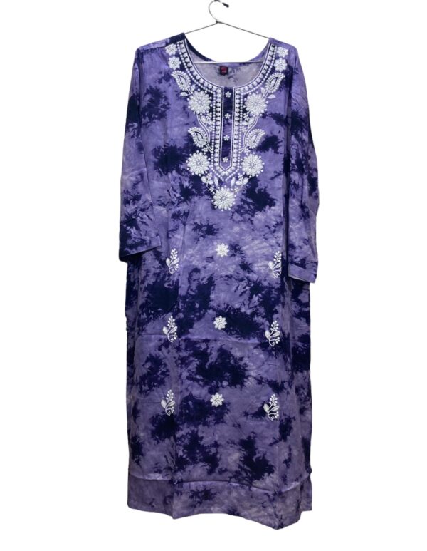 Trending Tie Dye Printed Long Kurti