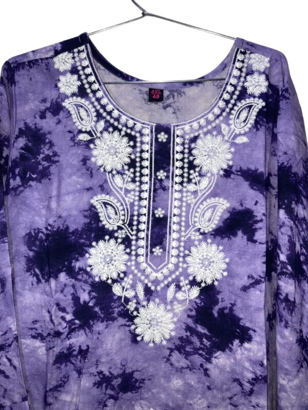 Trending Tie Dye Printed Long Kurti - Image 4