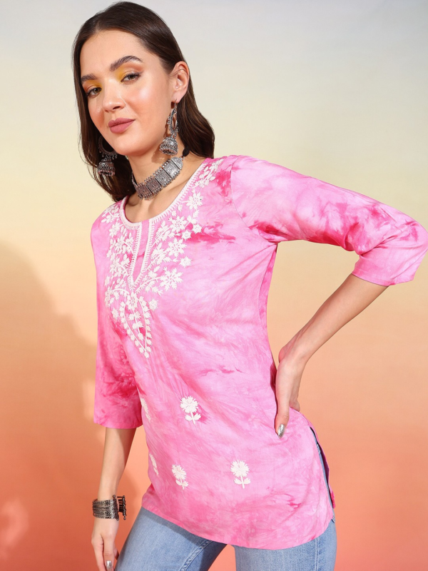 Tie Dye Printed Short Kurti - Image 6